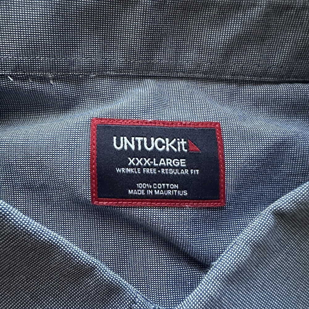 UNTUCKit Men's Long Sleeve Blue Collared Button Down Shirt Size 3XL - Picture 2 of 7